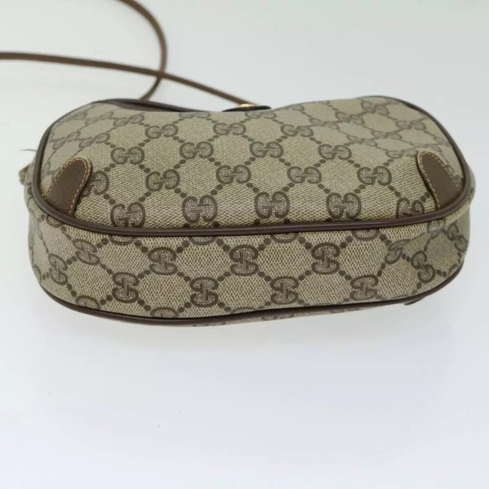 GUCCI GG Supreme Web Sherry Line Shoulder Bag PVC Beige authentic - Picture 10 of 15
